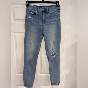 Gap 8 tall size 29 jeans distressed high waisted rise